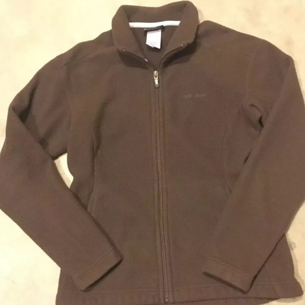 Patagonia synchilla fleece brown full zip medium
